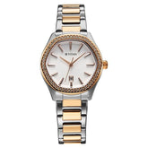 Titan Glamour Women's Quartz Analog Watch Silver Dial With Two Toned Stainless Steel Strap, 95326KM01
